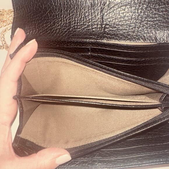 See By Chloe Black Leather Clutch designer luxury authentic Wallet chain include - Picture 10 of 10